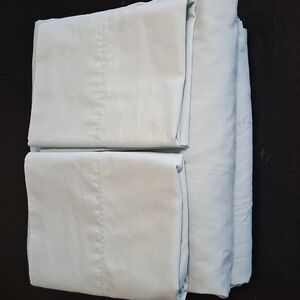 Queen Size Cotton Blend Sheet Set Light Blue